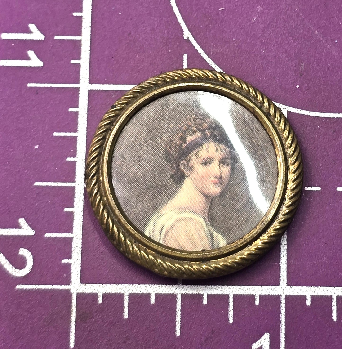 Victorian Memento Mori Tin cameo antique Mourning framed picture