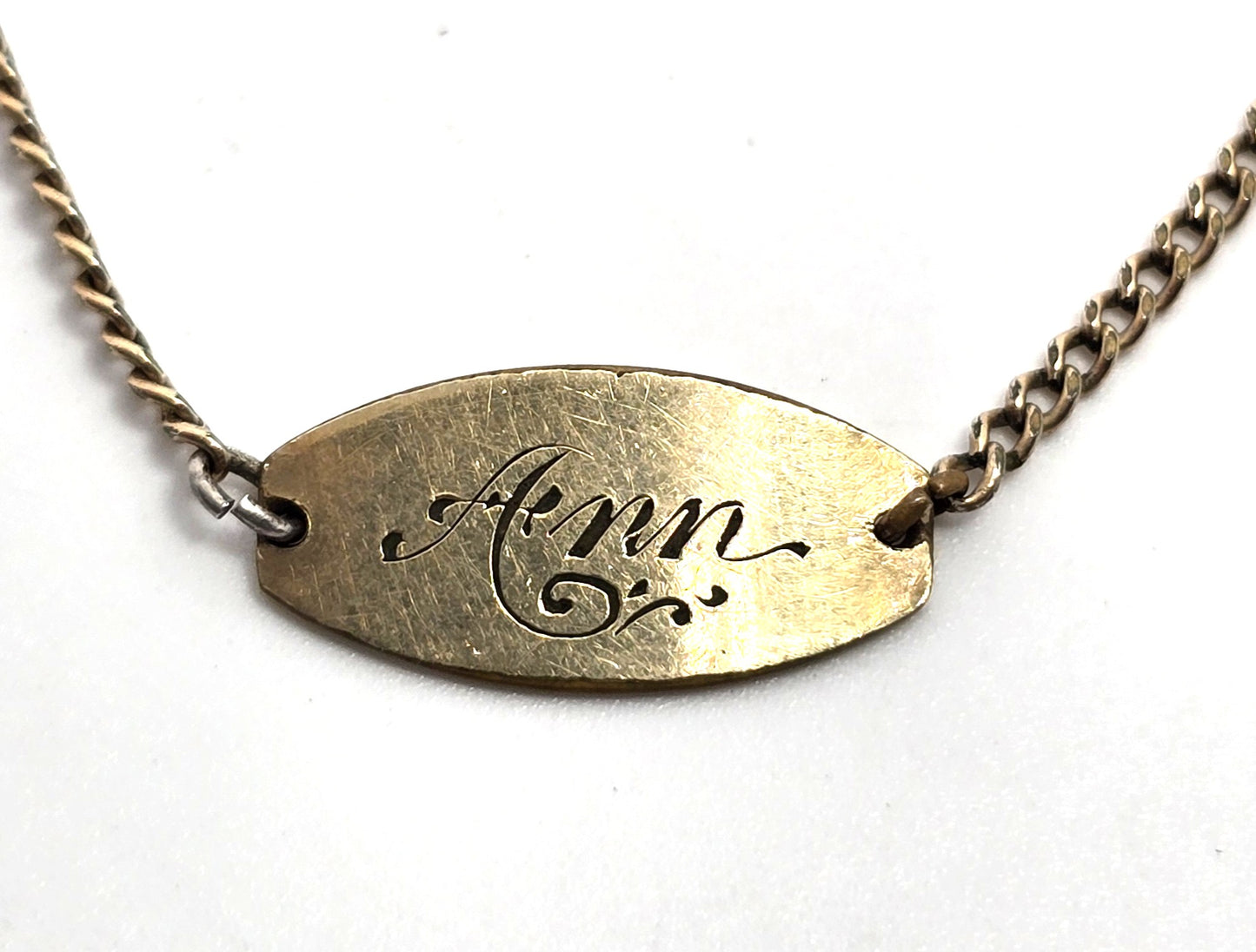 A & Z Co Victorian 12k Yellow Gold filled tennis bracelet / anklet "Ann"