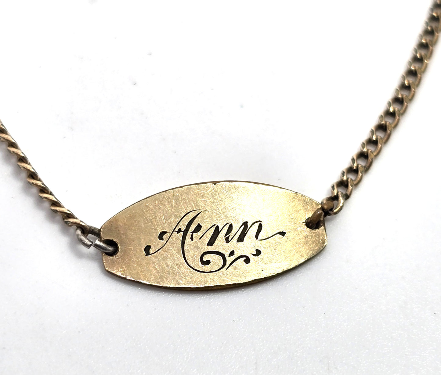 A & Z Co Victorian 12k Yellow Gold filled tennis bracelet / anklet "Ann"