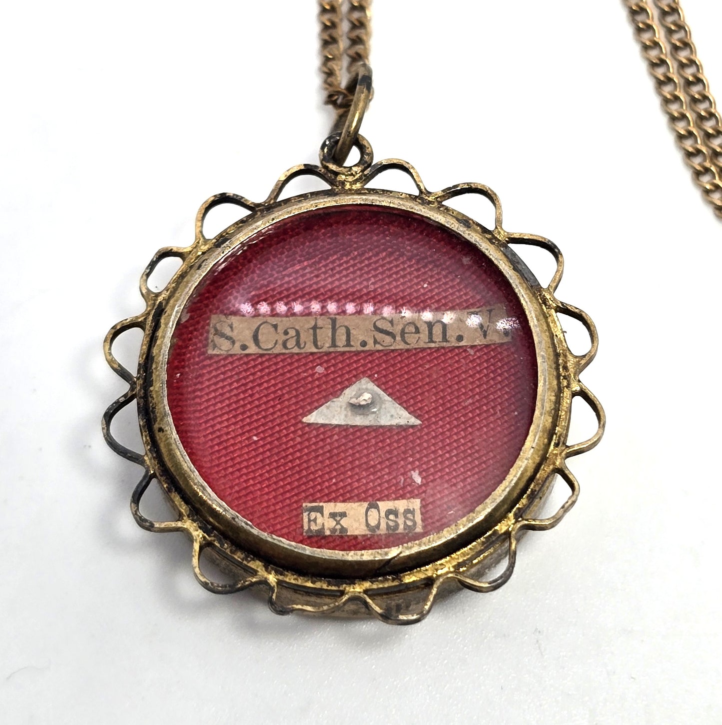 Catholic Reliquary Theca Saint Catherine of Siena Italian Mystic first class relic