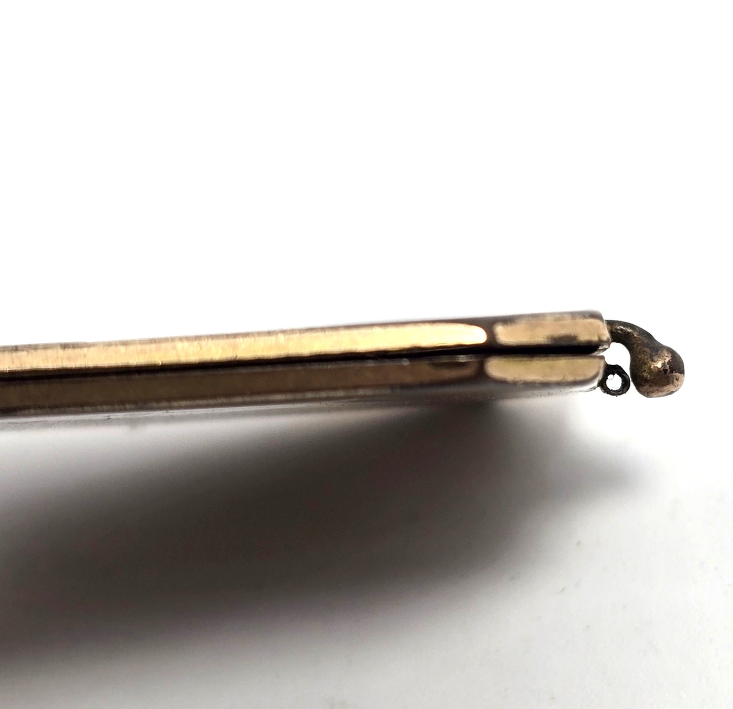 Antique Yellow Gold Filled Victorian etched tin type etched flower locket