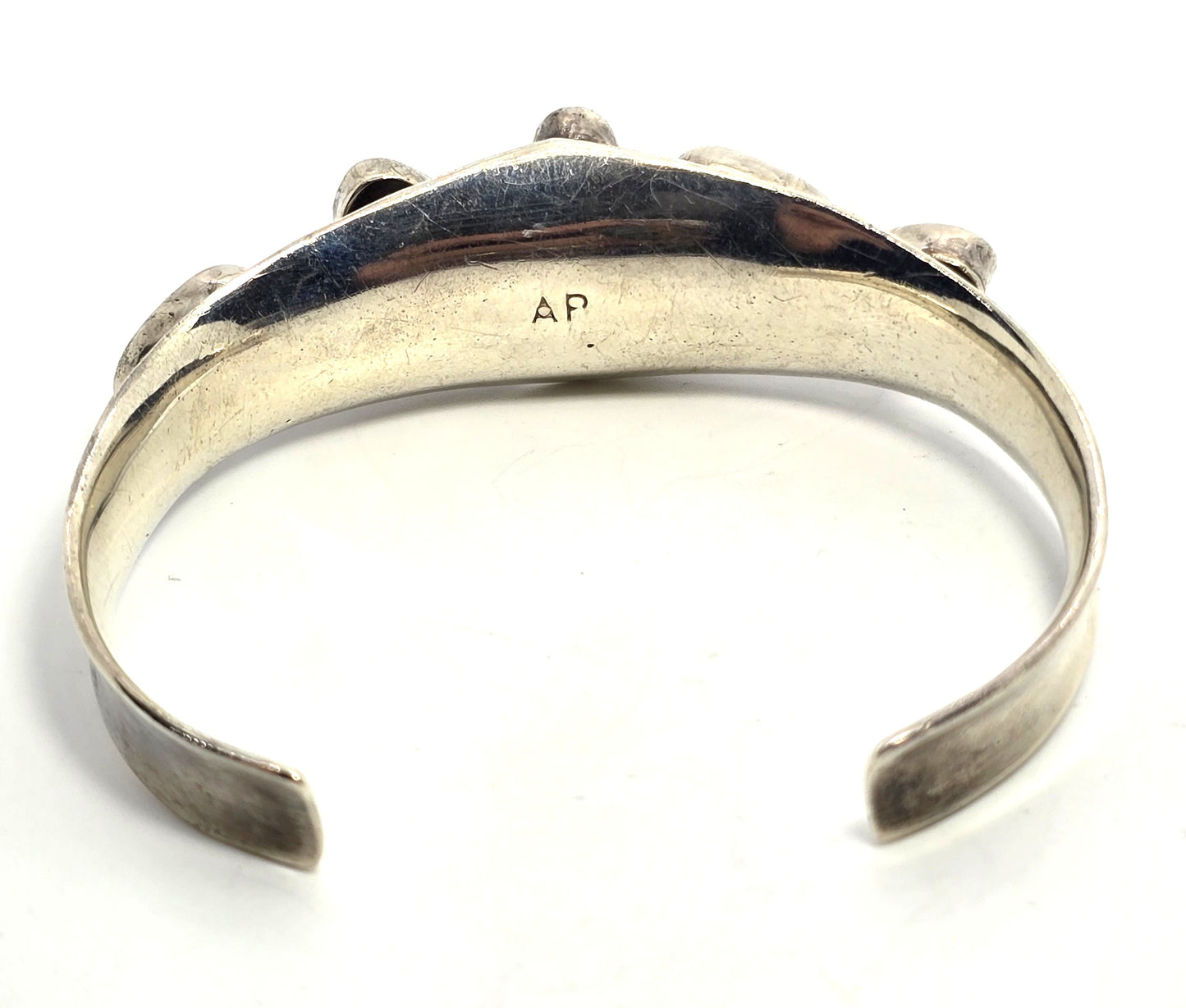 Alice Platero Navajo Pink slipper shell Native American vintage sterling cuff bracelet