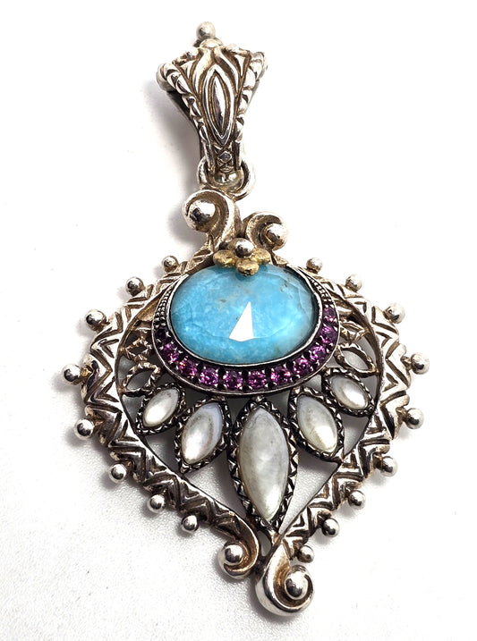 Barbara Bixby Sterling Silver & 18K Multi-Gemstone Peacock Enhancer