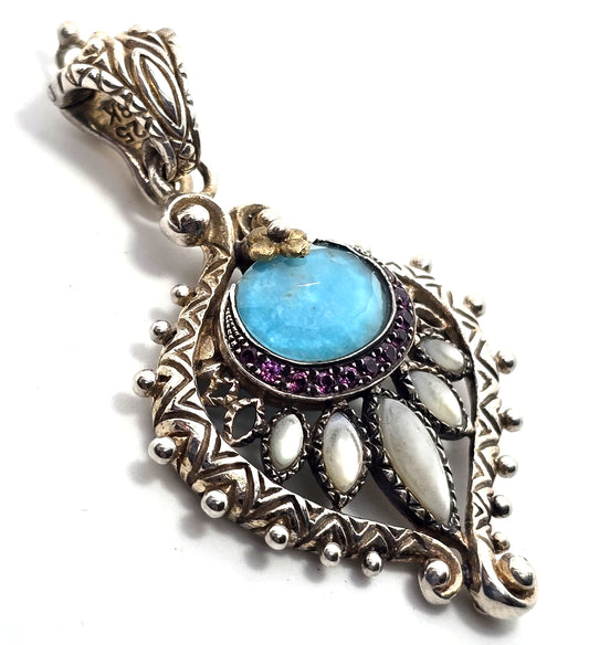 Barbara Bixby Sterling Silver & 18K Multi-Gemstone Peacock Enhancer