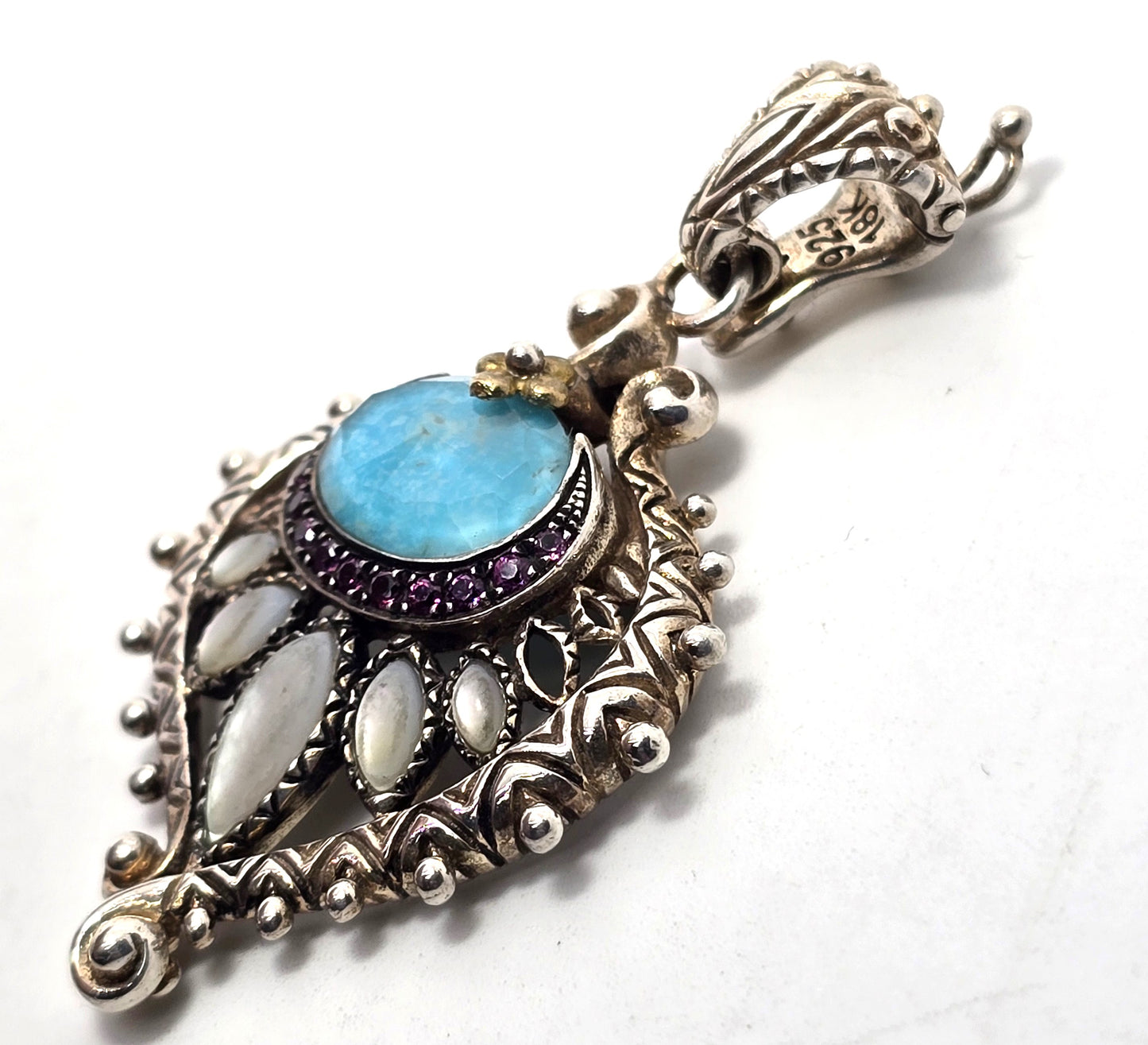 Barbara Bixby Sterling Silver & 18K Multi-Gemstone Peacock Enhancer