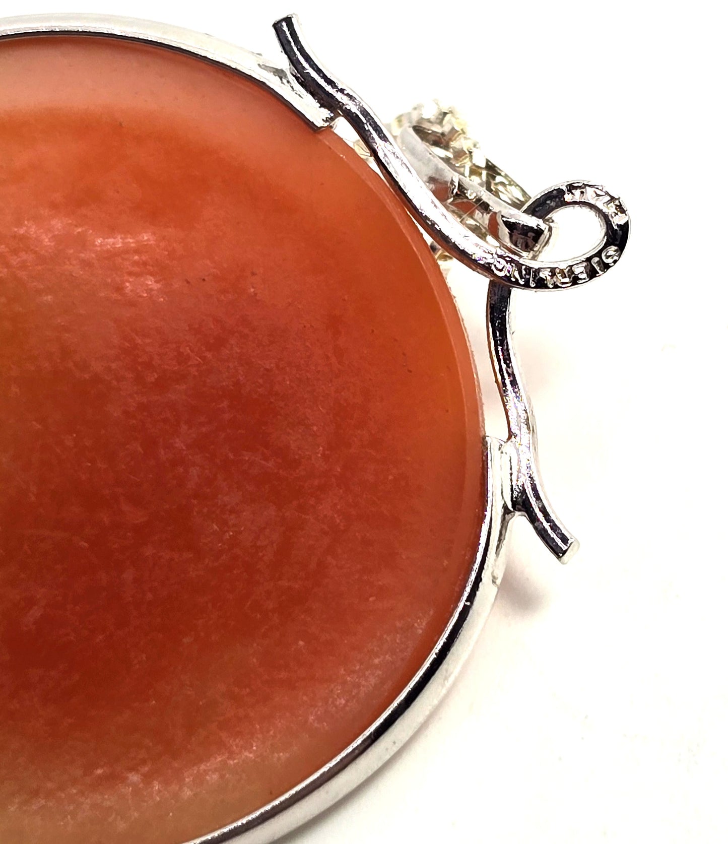 Sterling silver resin Greek female Cameo MCM sterling silver framed necklace