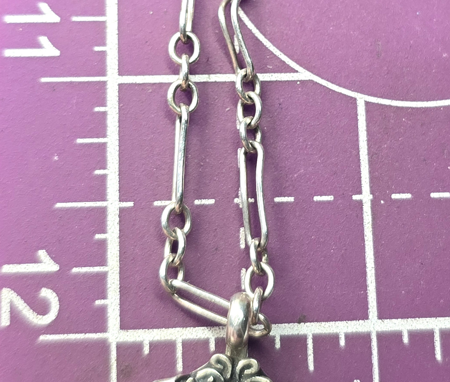 Rhodochrosite Large pink gemstone vintage handcrafted sterling silver 24' necklace