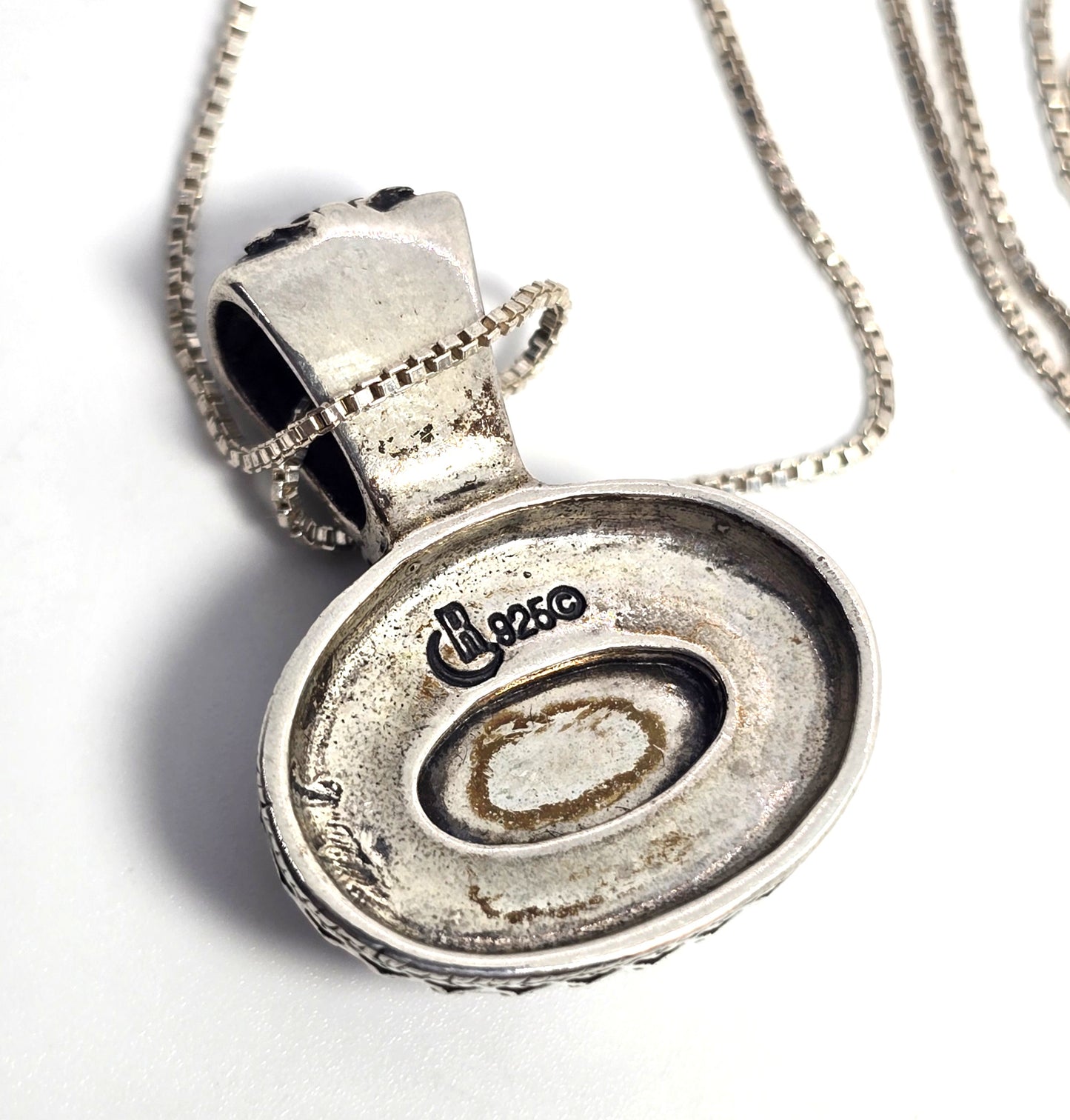 Relios Carolyn Pollak sterling silver purple amethyst signed pendant necklace