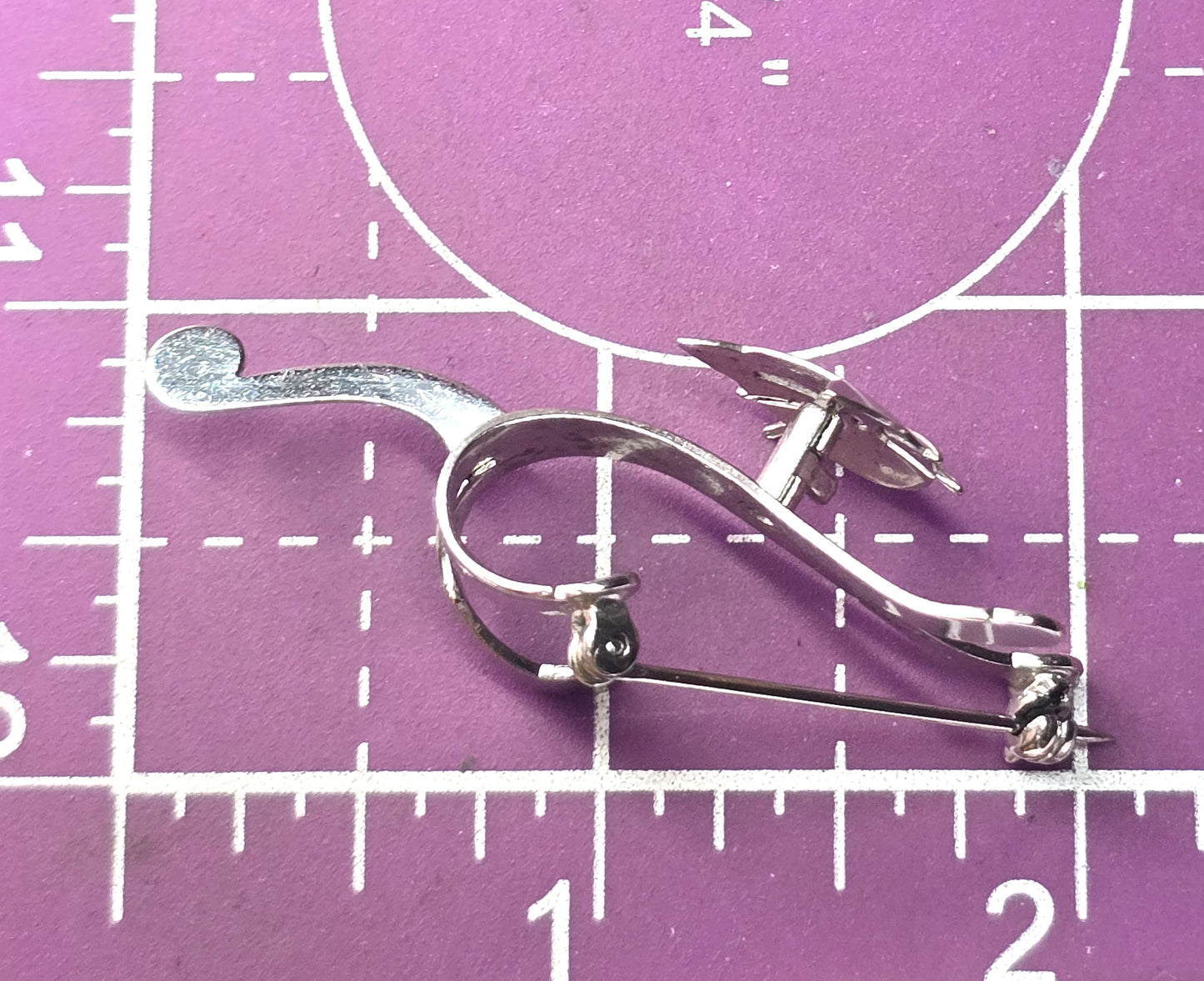 Beau Sterling modernist mid century cat vintage sterling silver articulated brooch