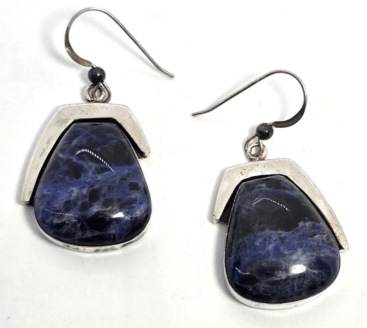 Desert Rose Trading Jay King DTR Sodalite sterling silver vintage earrings