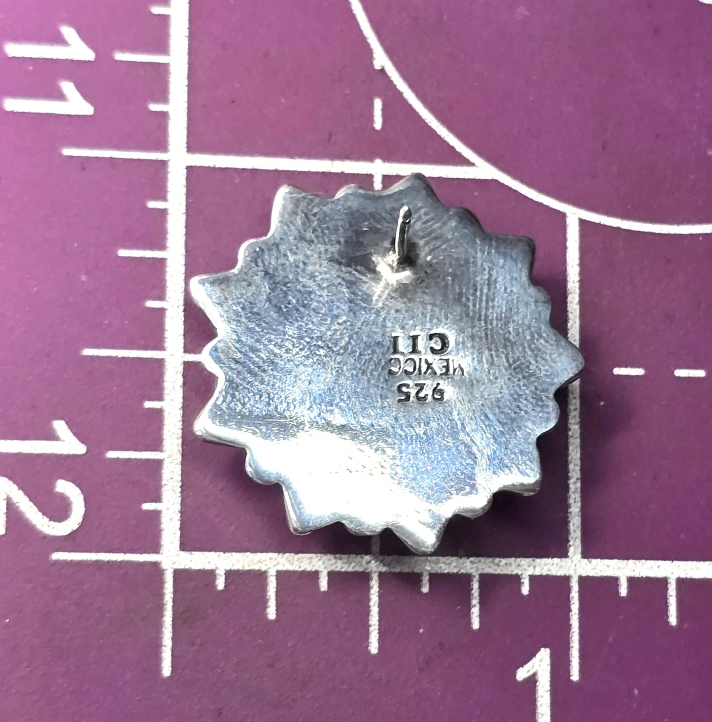 CII Blue Lace Agate Mexican sterling silver post stud vintage earrings