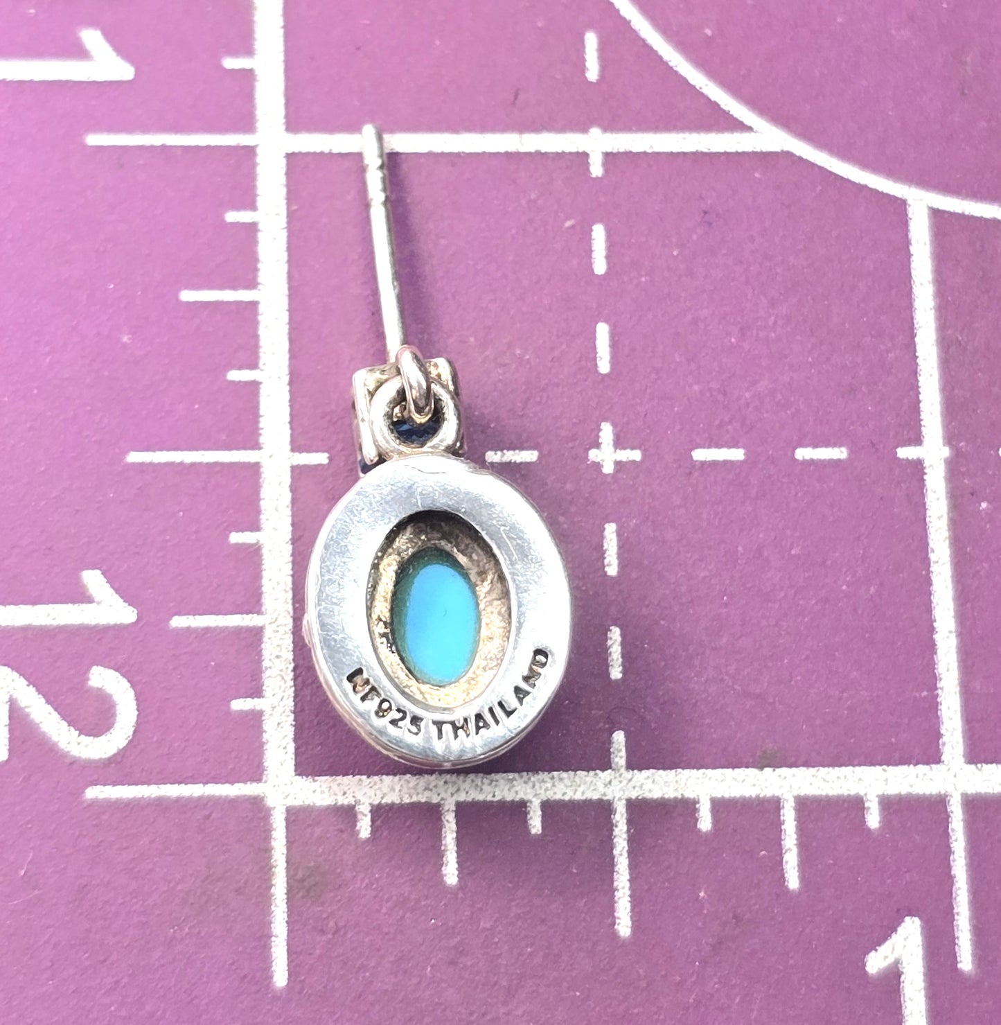 Sleeping Beauty Turquoise Blue Topaz Dangle Sterling Silver NF Earrings