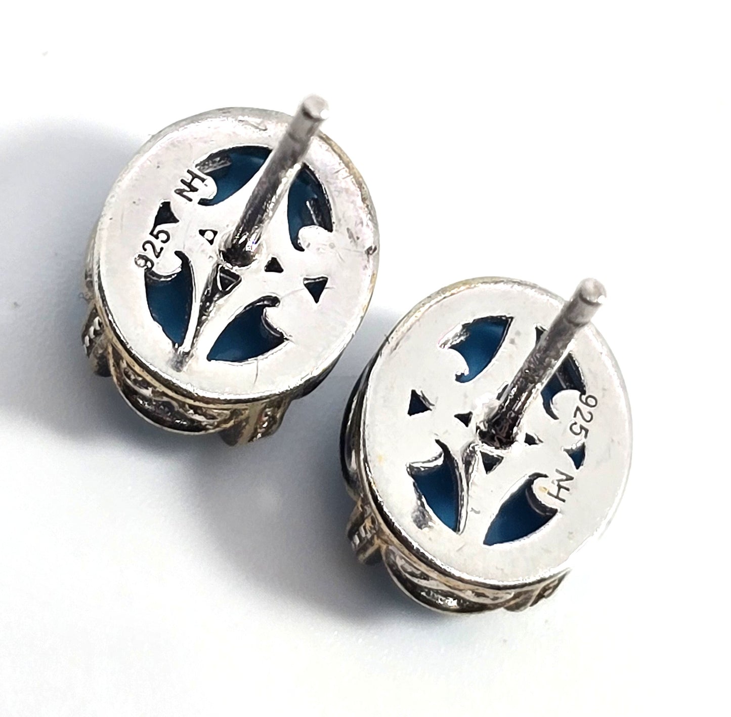 Michael Valitutti Blue turquoise NH sterling silver stud earrings