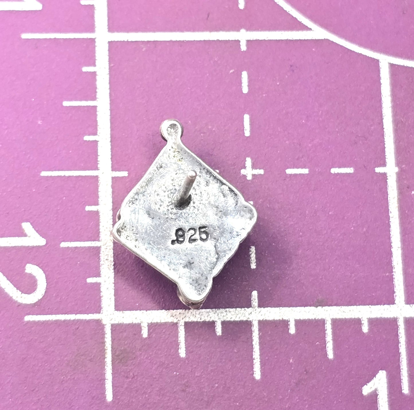 Blue opal tribal vintage sterling silver stud earrings