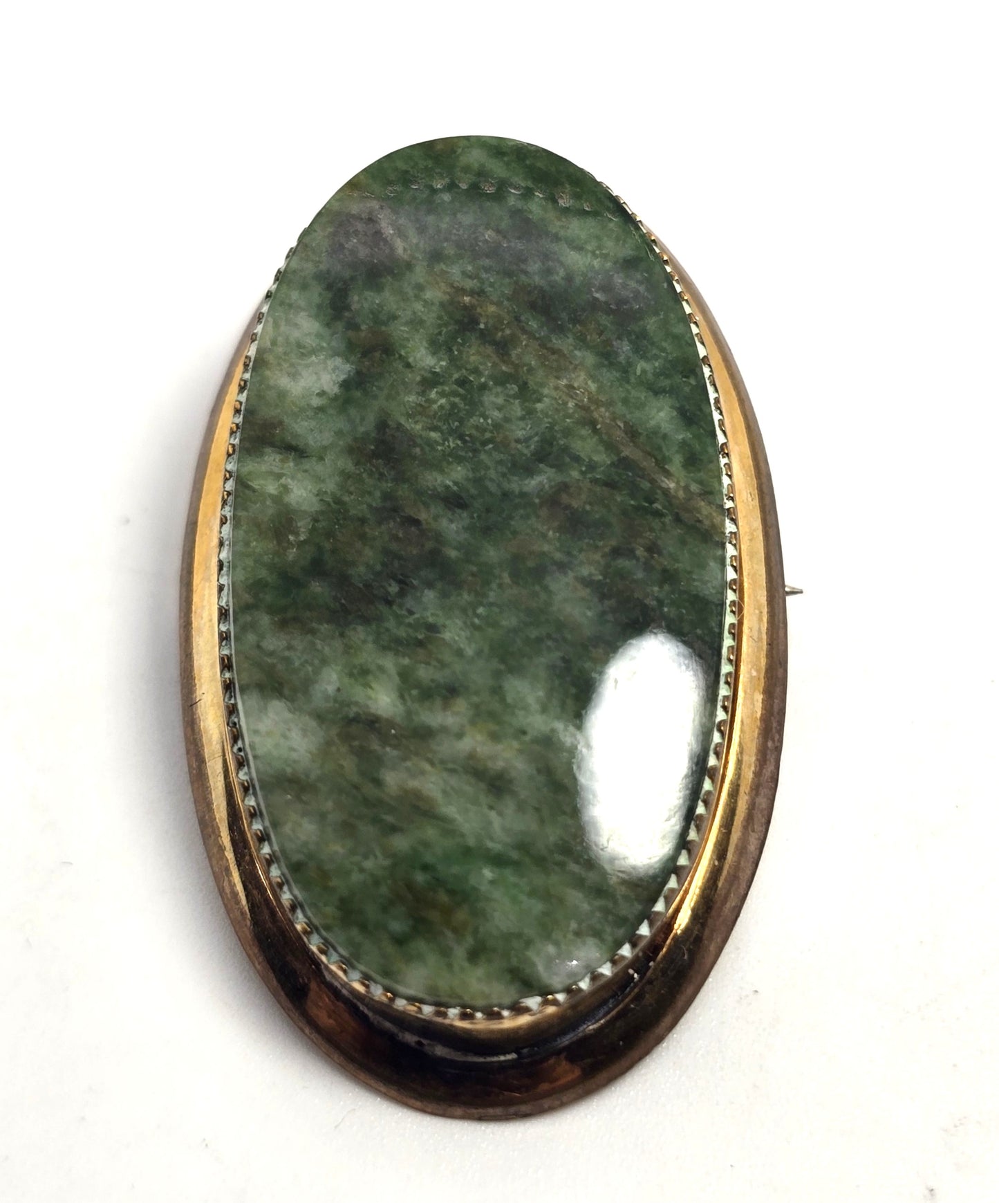 Connemara marble Blarney stone TK Irish 12k gold filled vintage brooch