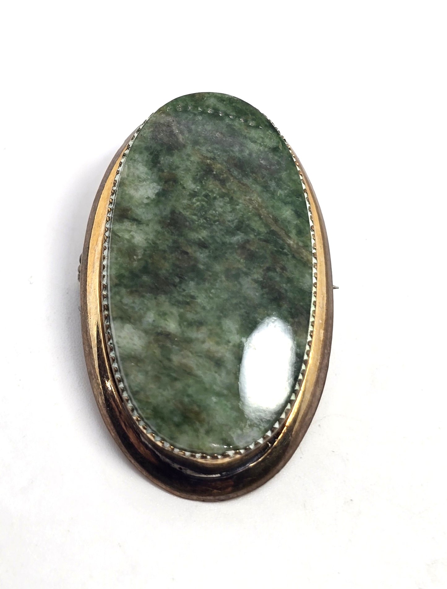 Connemara marble Blarney stone TK Irish 12k gold filled vintage brooch