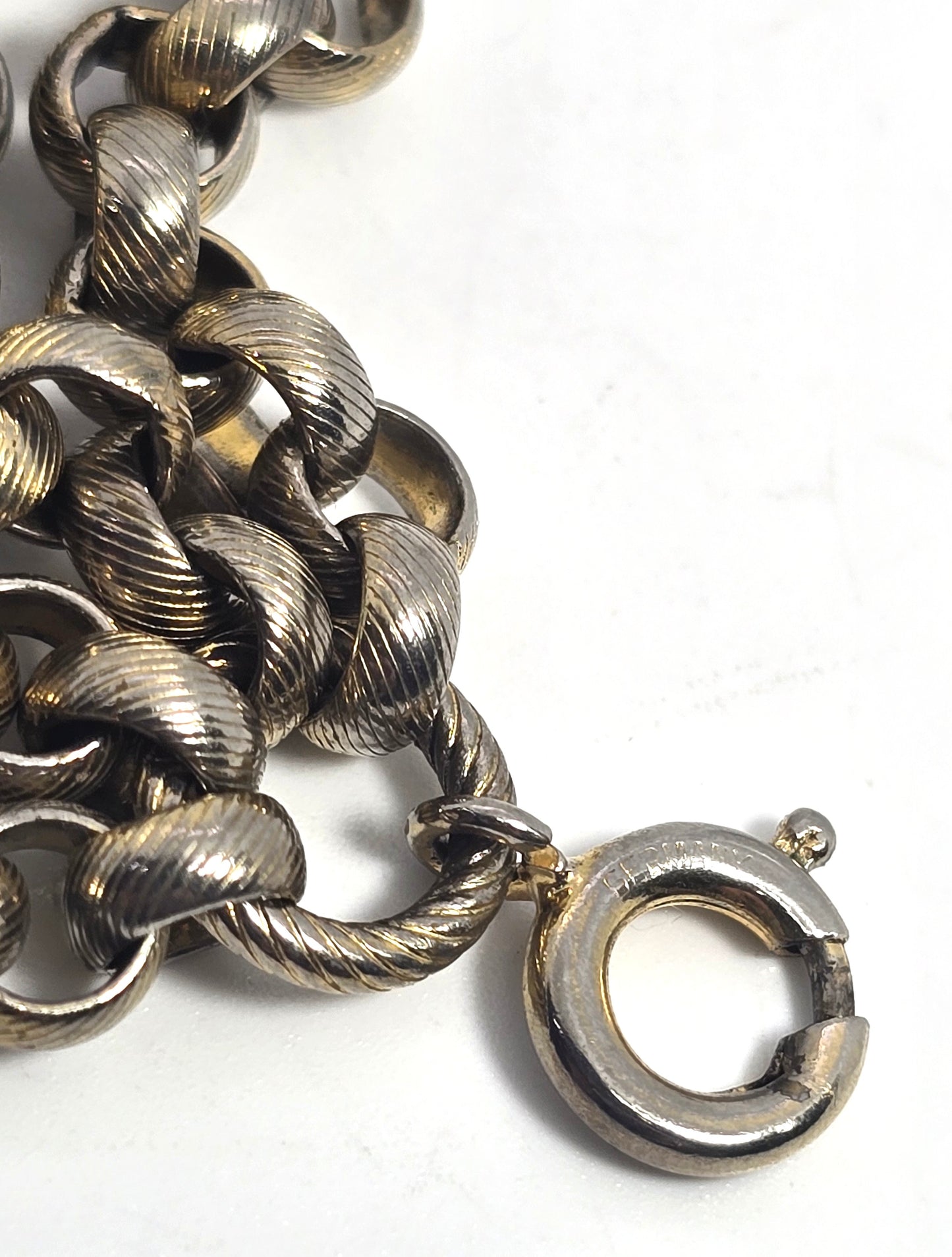 Germany Gold toned link vintage three tassel chain bracelet