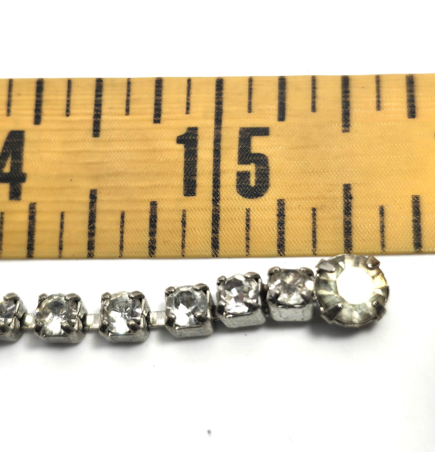 Weiss large clear sparkling statement signed rhinestone necklace mid century
