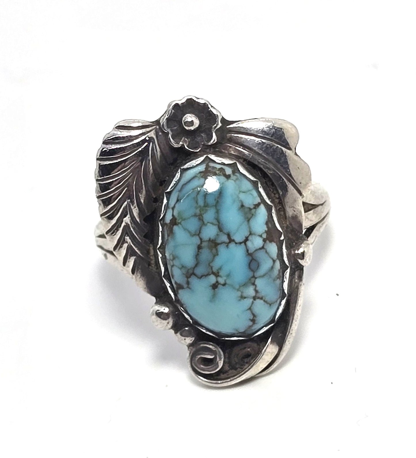Native American Navajo turquoise sterling silver vintage ring size 6.5