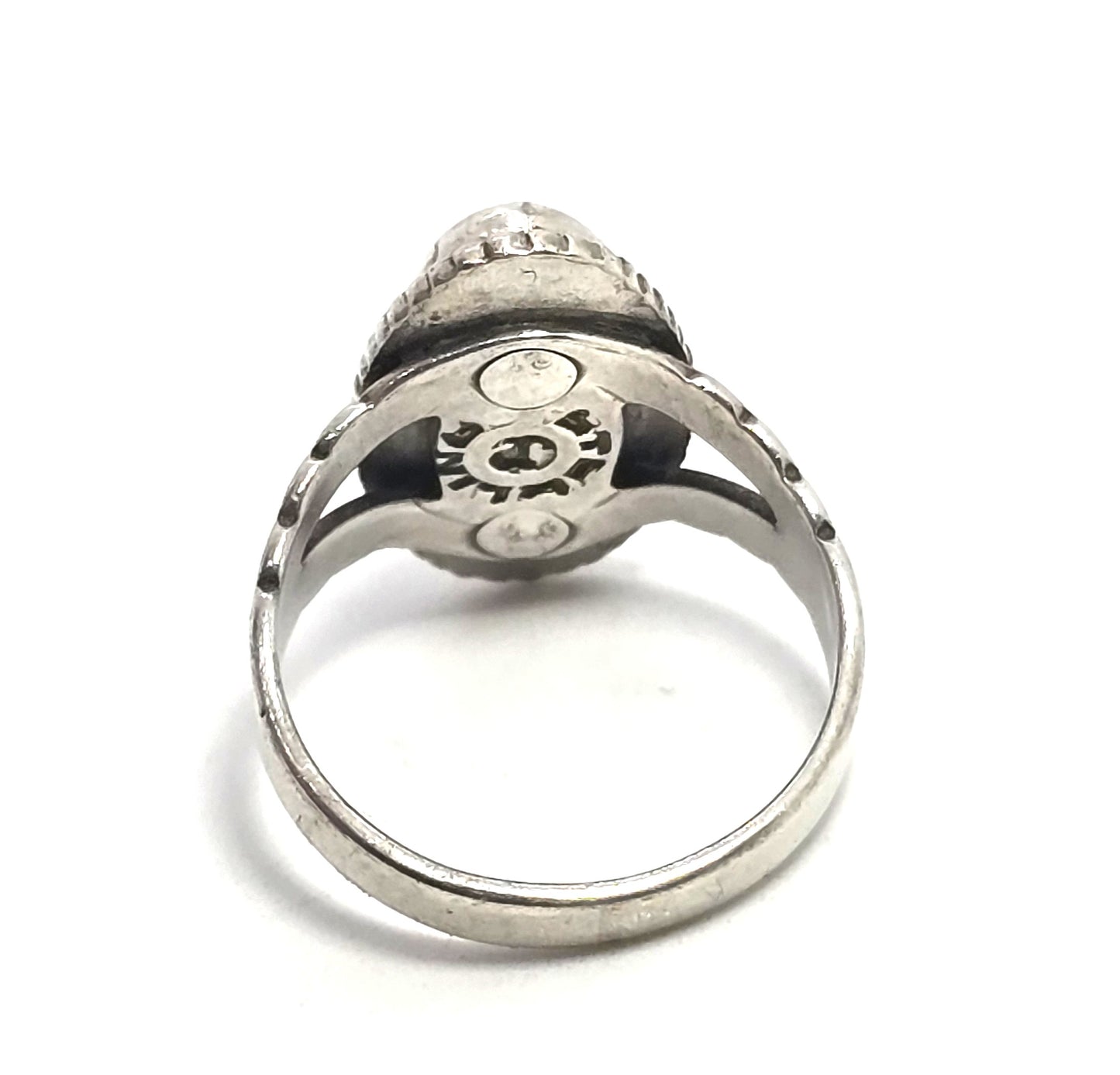 Juan Pedro Garcia Santo Domingo vintage sterling silver turquoise ring size 5