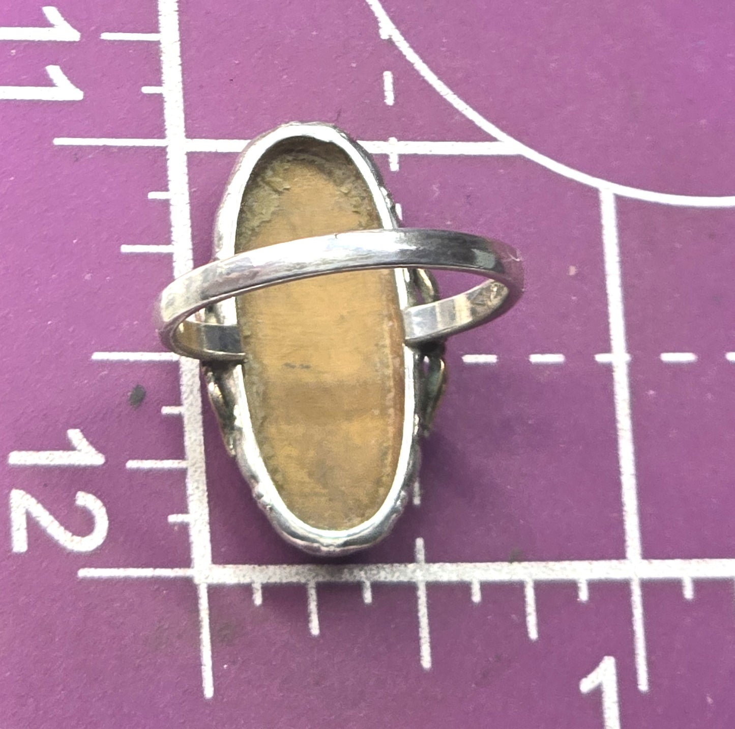 Art Deco Clarks and Coombs Tiger's Eye sterling silver GF antique ring size 7