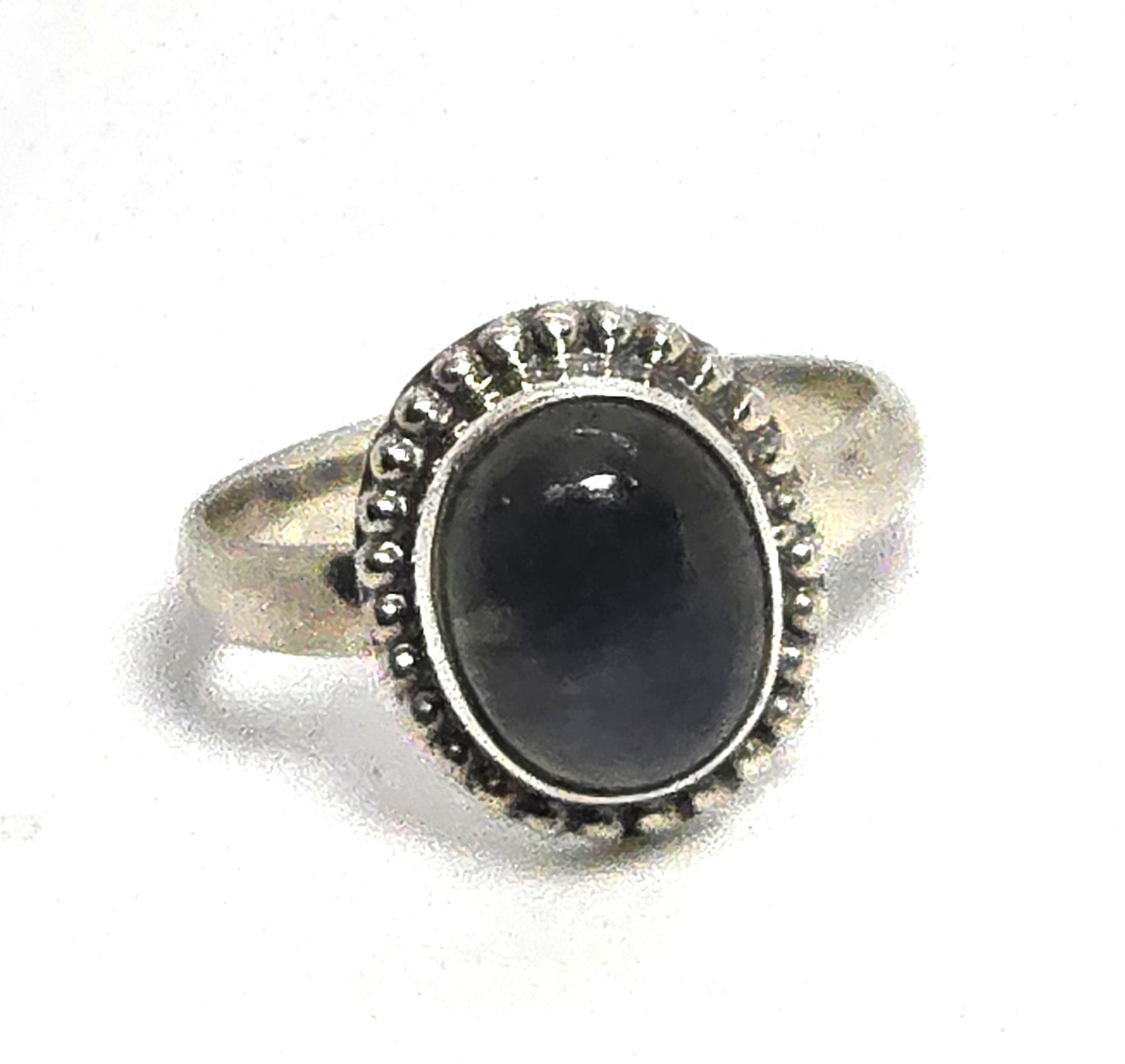 Blue Labradorite twisted halo sterling silver Statement ring size 6.5