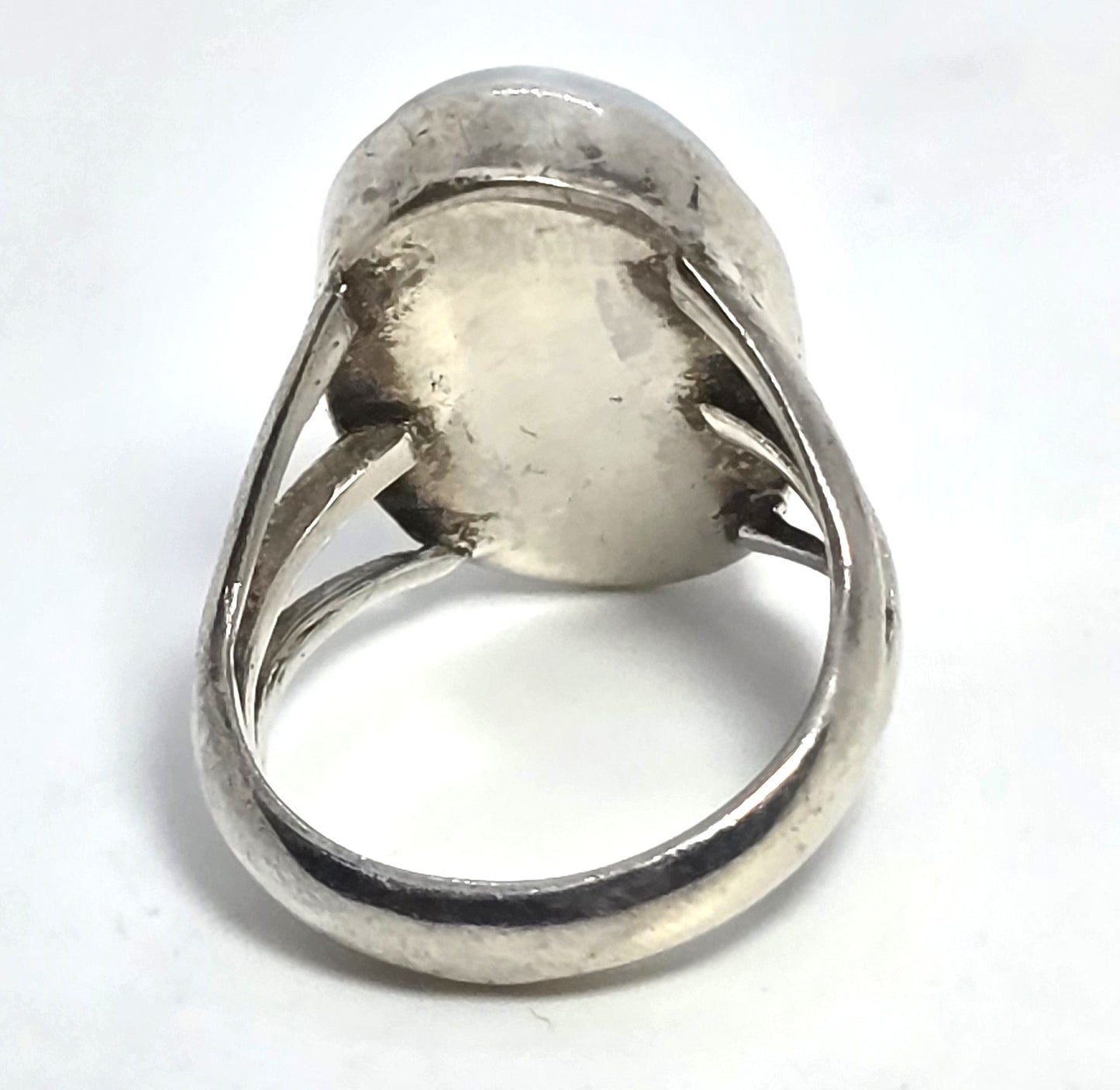 Larimar Dominican Republic blue gemstone sterling silver ring size 6