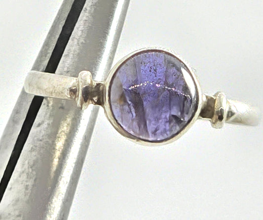 Amethyst tribal Bali Balinese sterling silver vintage ring size 7