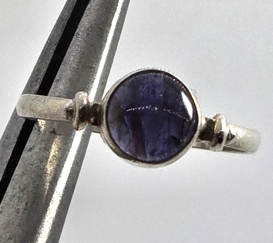 Amethyst tribal Bali Balinese sterling silver vintage ring size 7