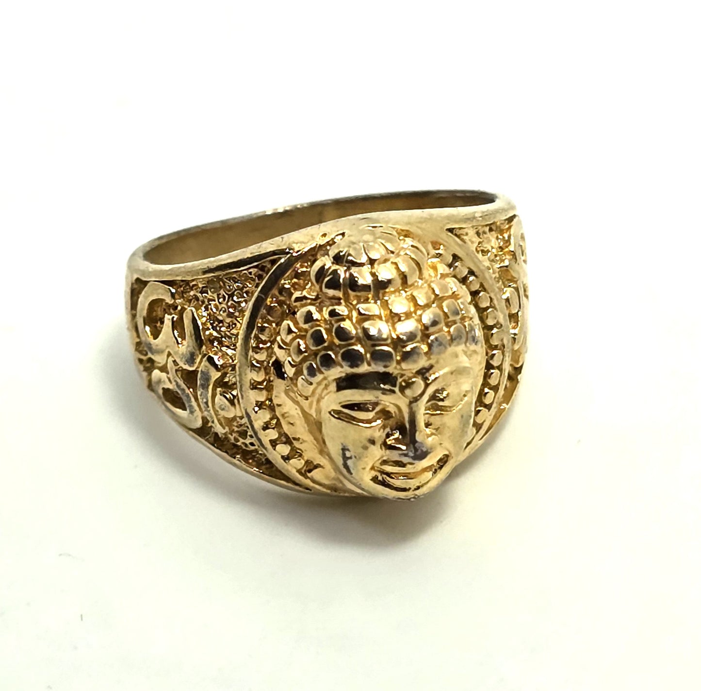 Gold Plated Buddha Thai Buddhist Protection Ring Size 8