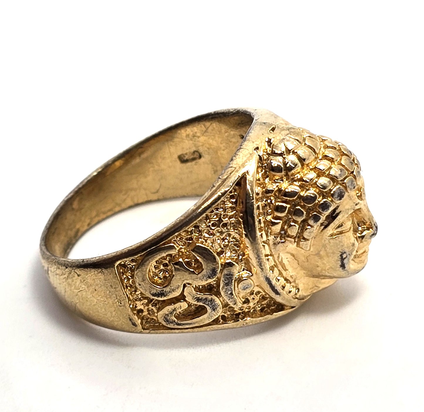 Gold Plated Buddha Thai Buddhist Protection Ring Size 8