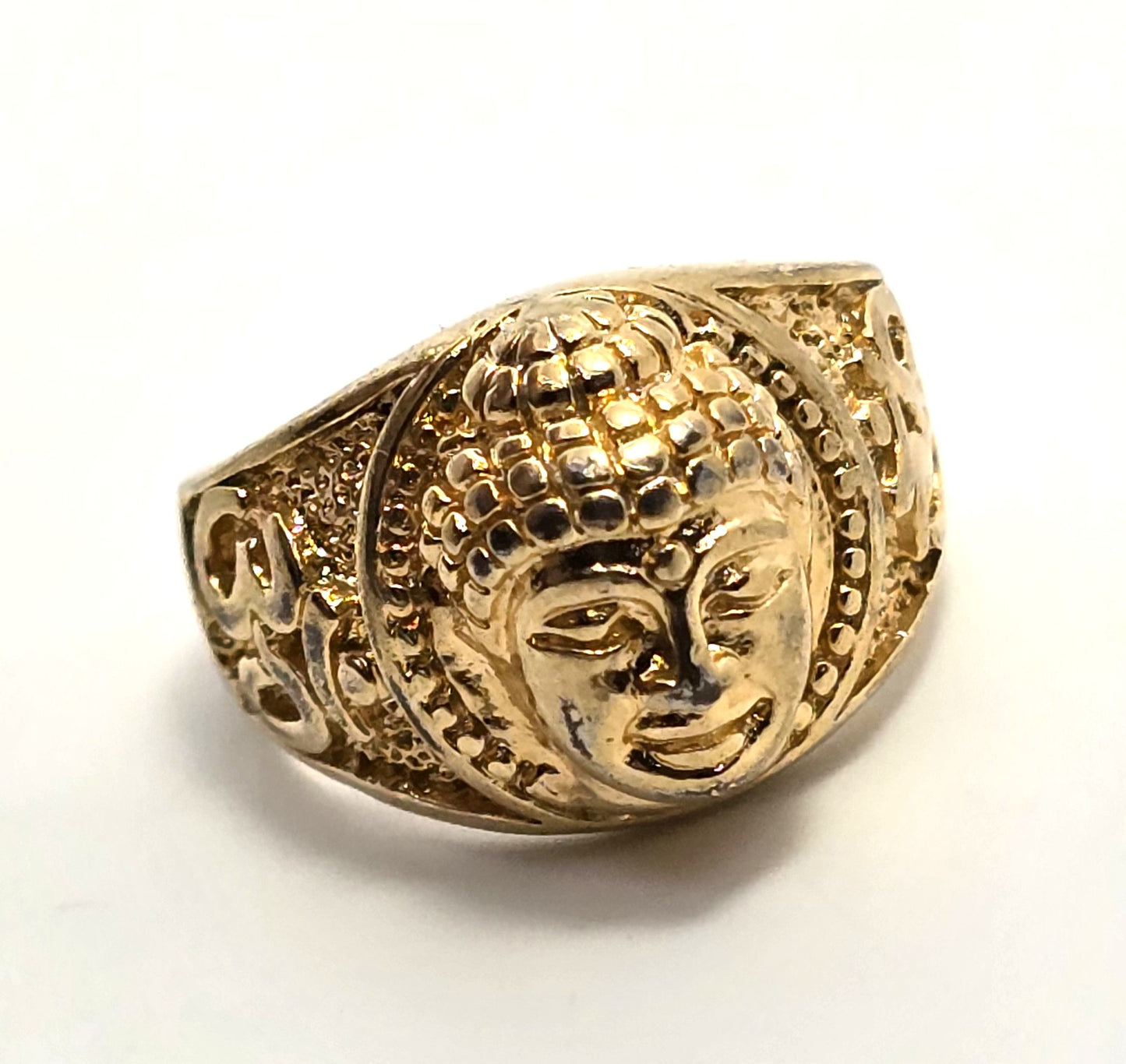 Gold Plated Buddha Thai Buddhist Protection Ring Size 8