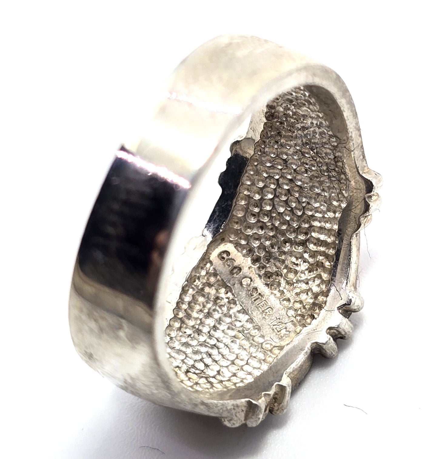 Black Hills gold Coleman CCO sterling silver 12k gold triple leaf ring band size 8