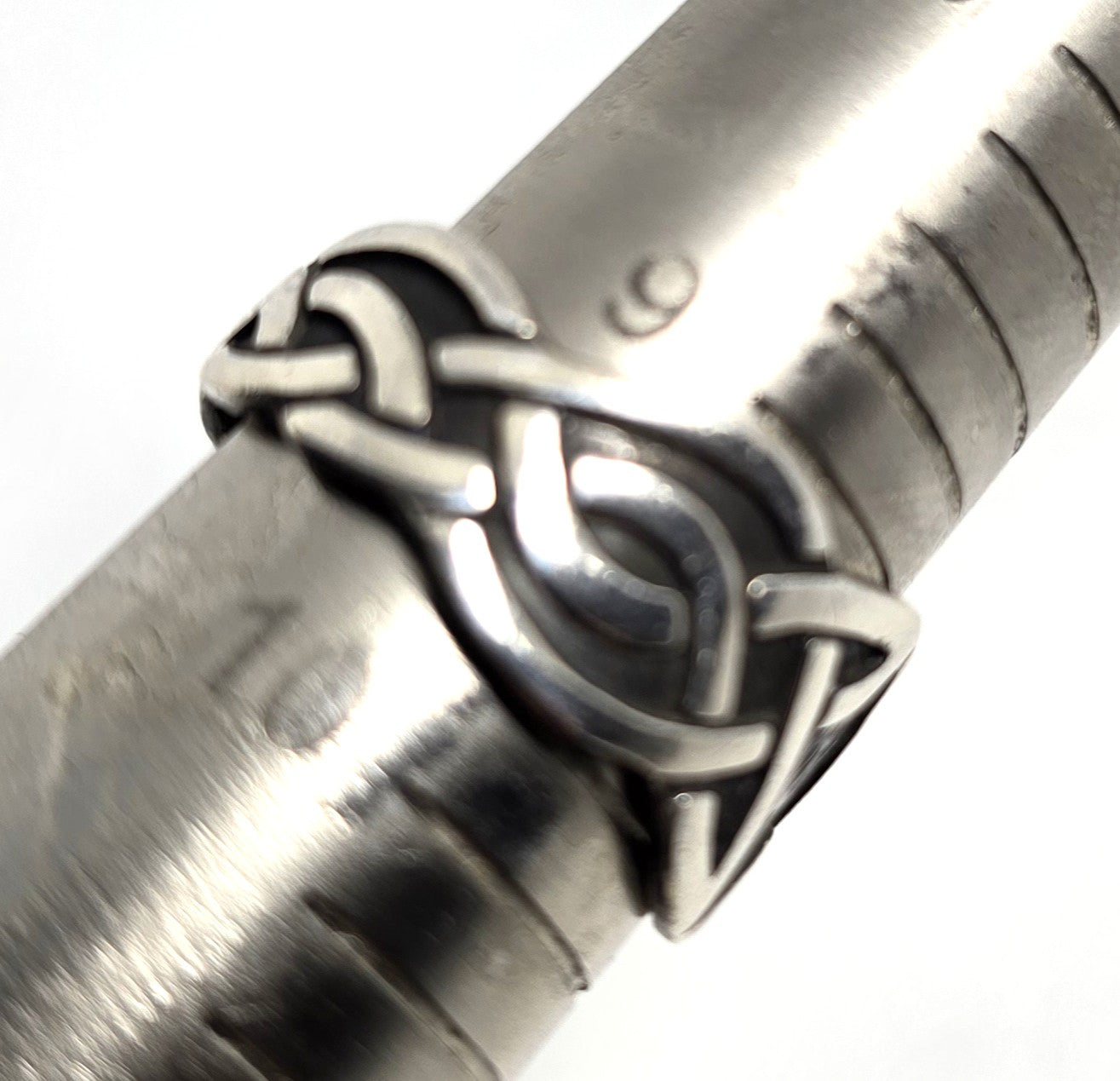 Viking braided vintage sterling silver Celtic retro tribal ring band size 9.5