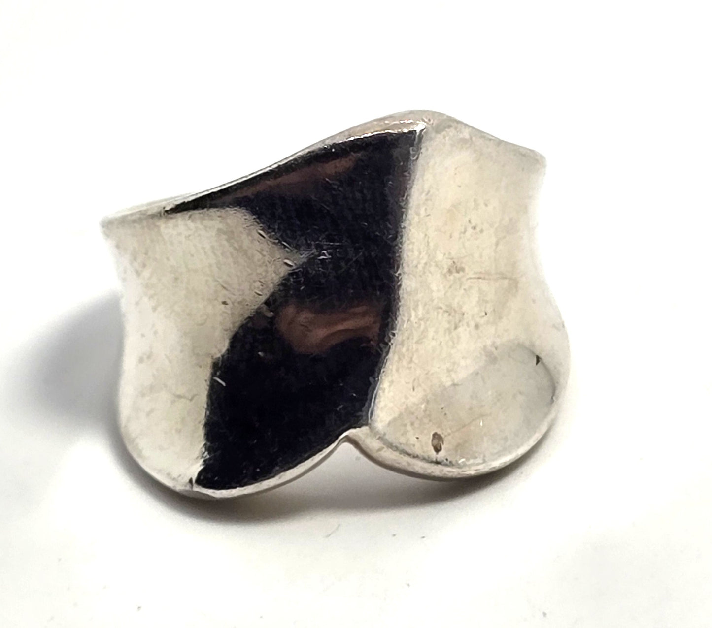 RLM Sterling Silver Modernist Wide Band Forgive Ring Robert Lee Morris Size 8