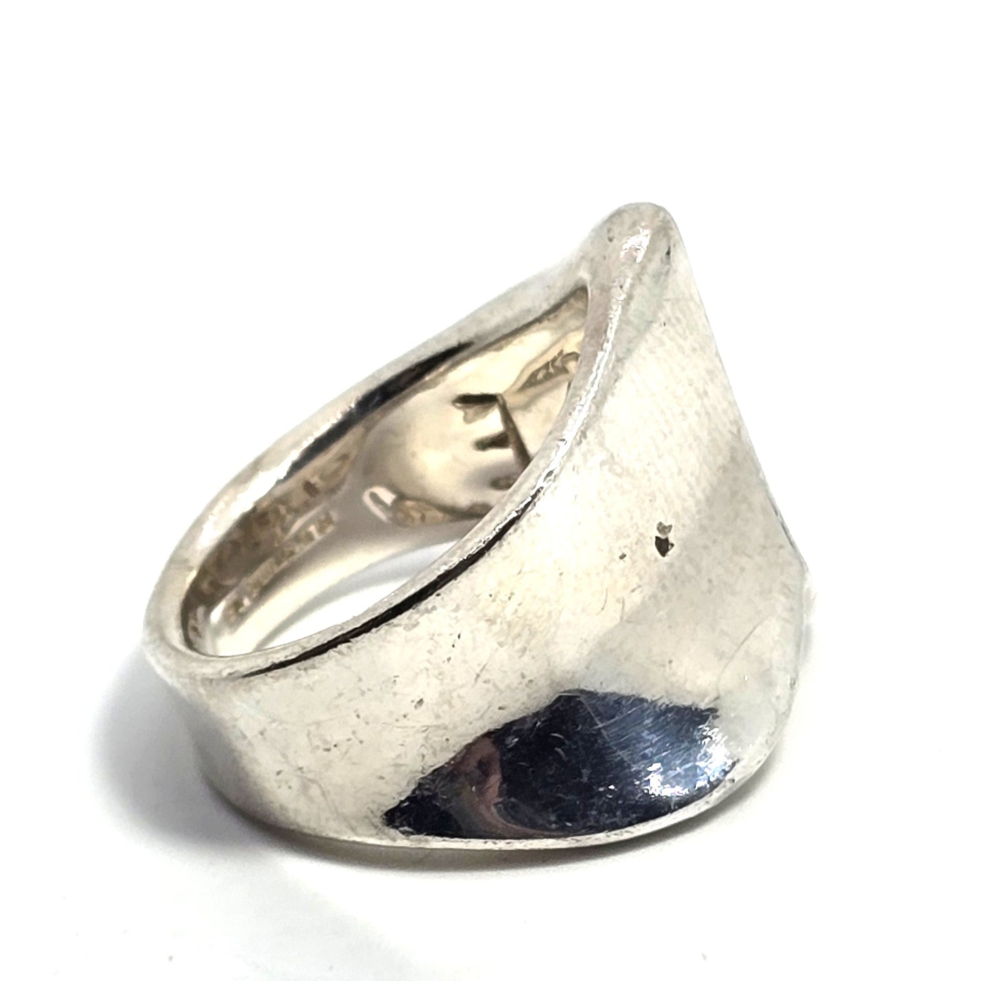 RLM Sterling Silver Modernist Wide Band Forgive Ring Robert Lee Morris Size 8