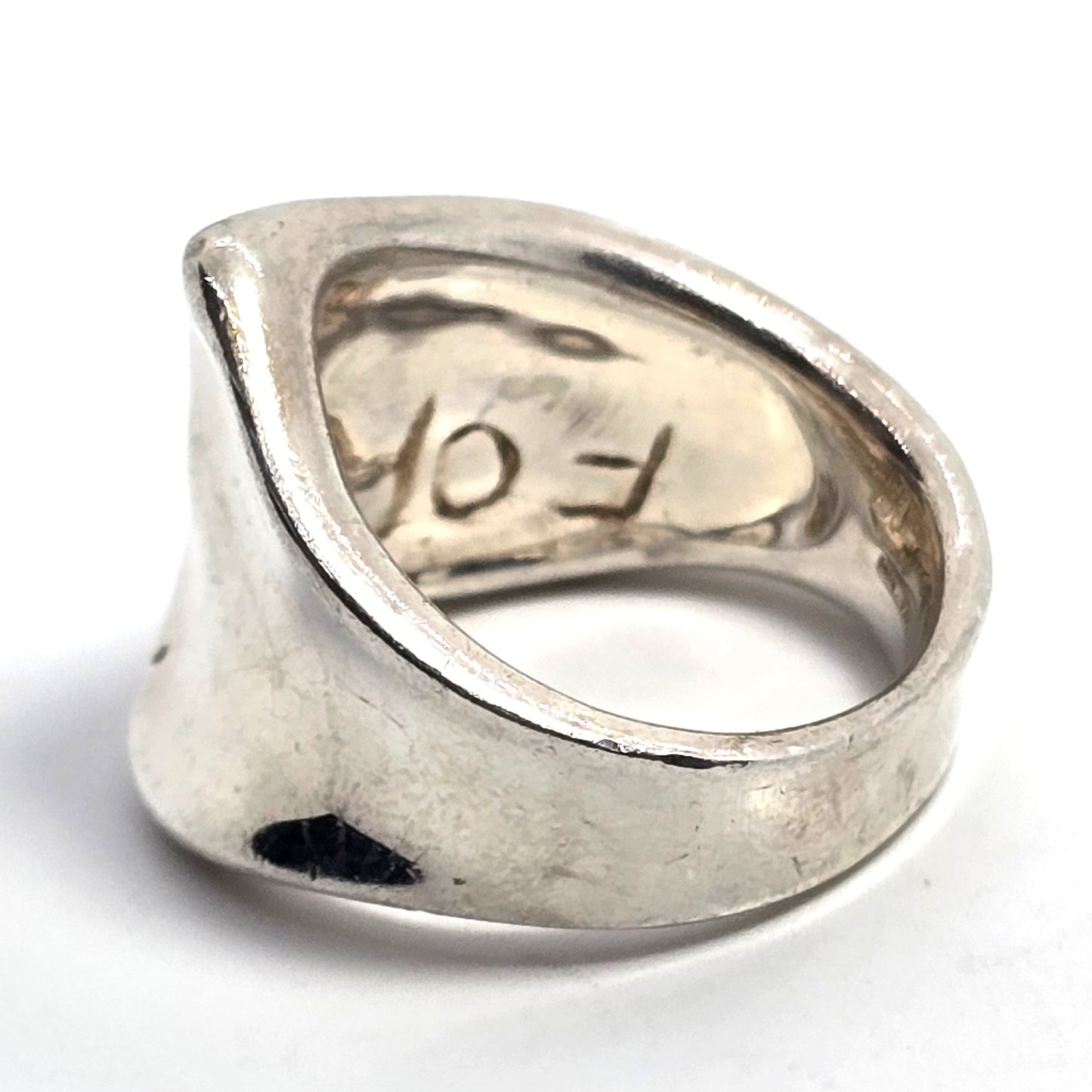 RLM Sterling Silver Modernist Wide Band Forgive Ring Robert Lee Morris Size 8