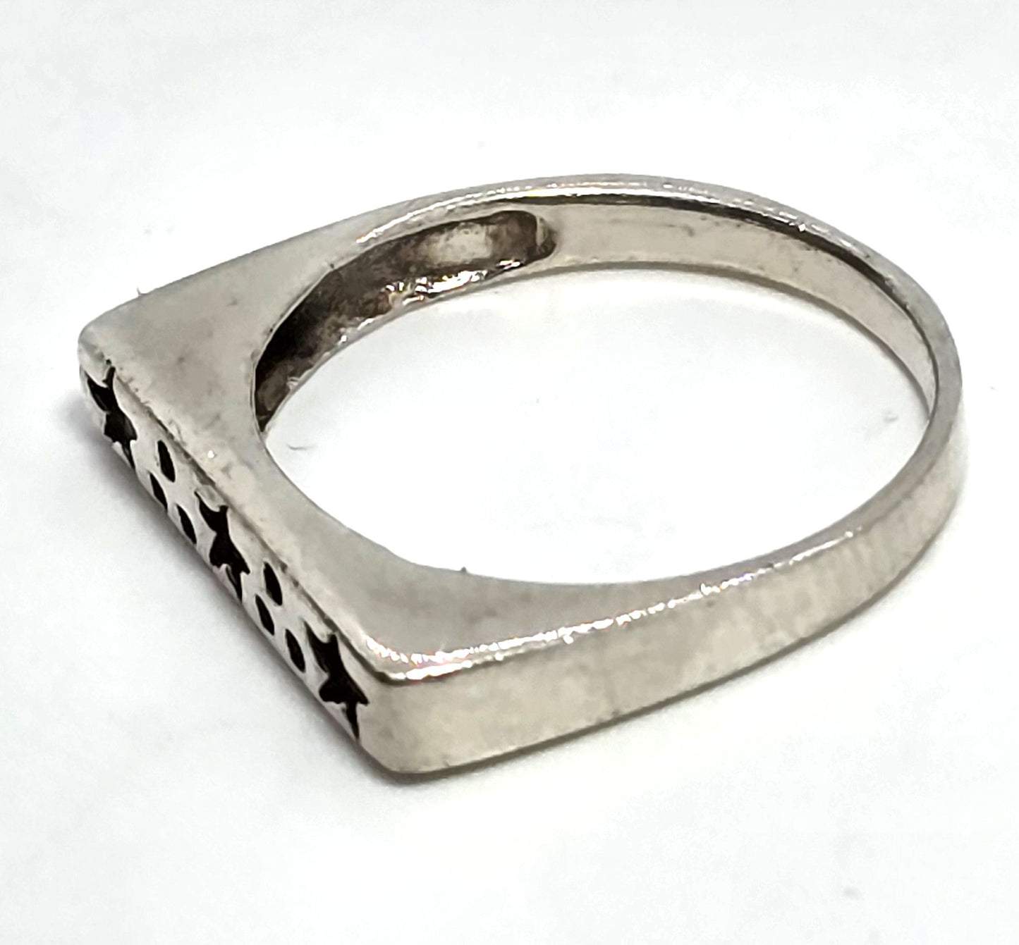 Star celestial Marcella MC vintage sterling silver band ring size 8