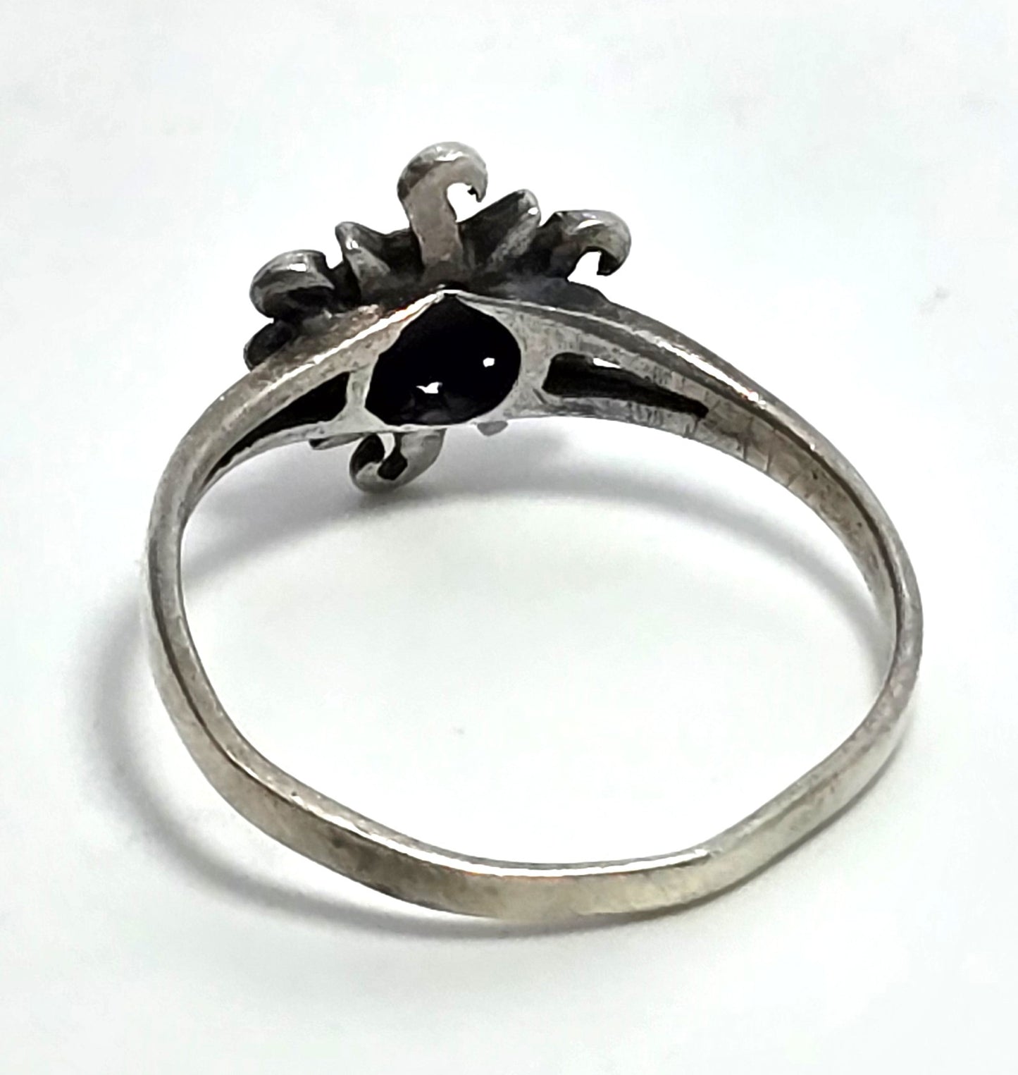 Celestial sun retro 1990's vintage sterling silver ring size 7
