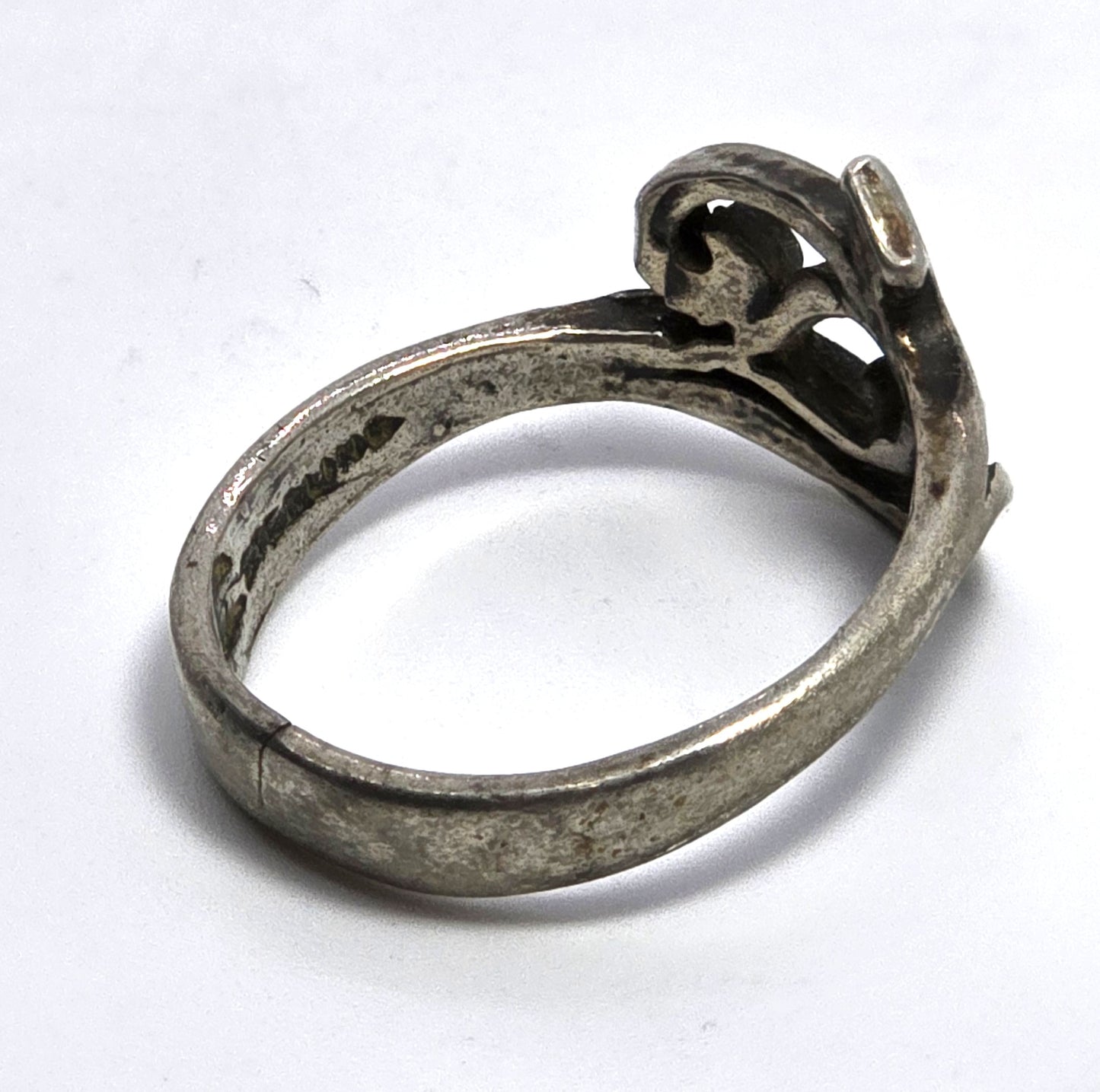 Egyptian Revival Eye of Horus vintage retro sterling silver ring size 7