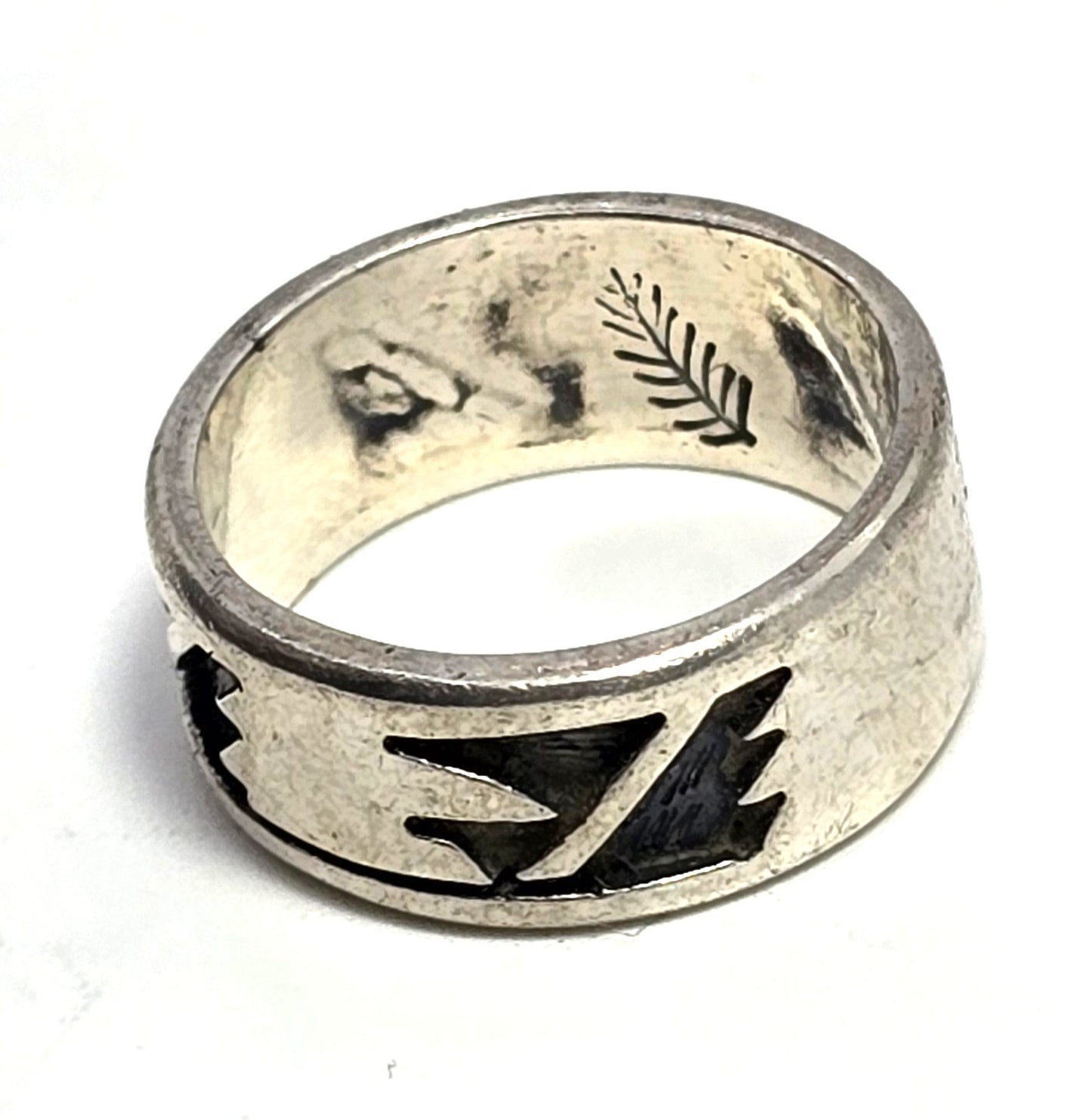 Vintage Hopi stamped silver signed vintage Sterling Silver ring size 6