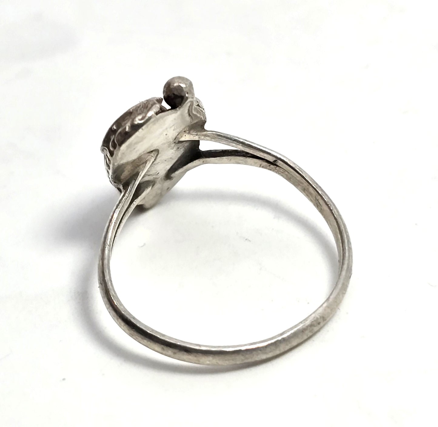 Annie Chapo Navajo MOP Native American vintage sterling silver ring size 6.5