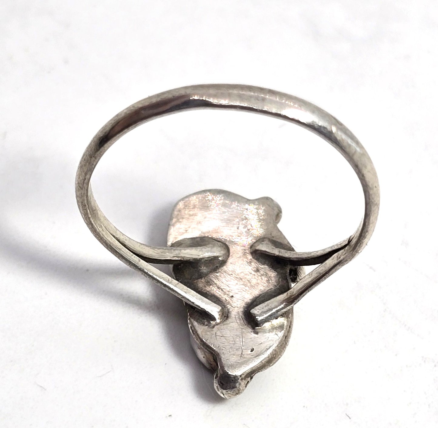 Annie Chapo Navajo MOP Native American vintage sterling silver ring size 6.5
