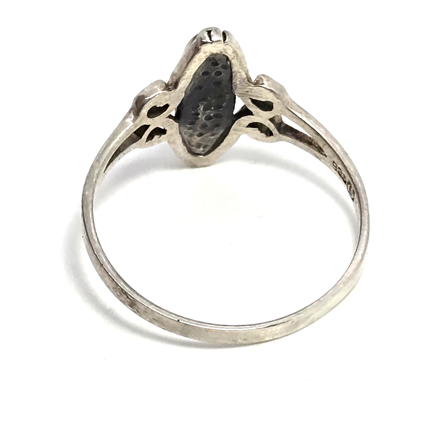 Abalone Paua shell  Southwestern signed sterling silver ring size 12