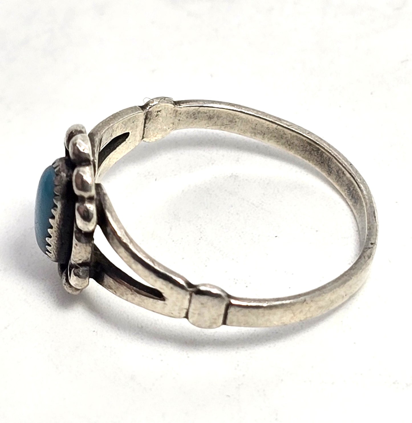 Bell trading Company Turquoise small petite signed sterling silver ring size 7