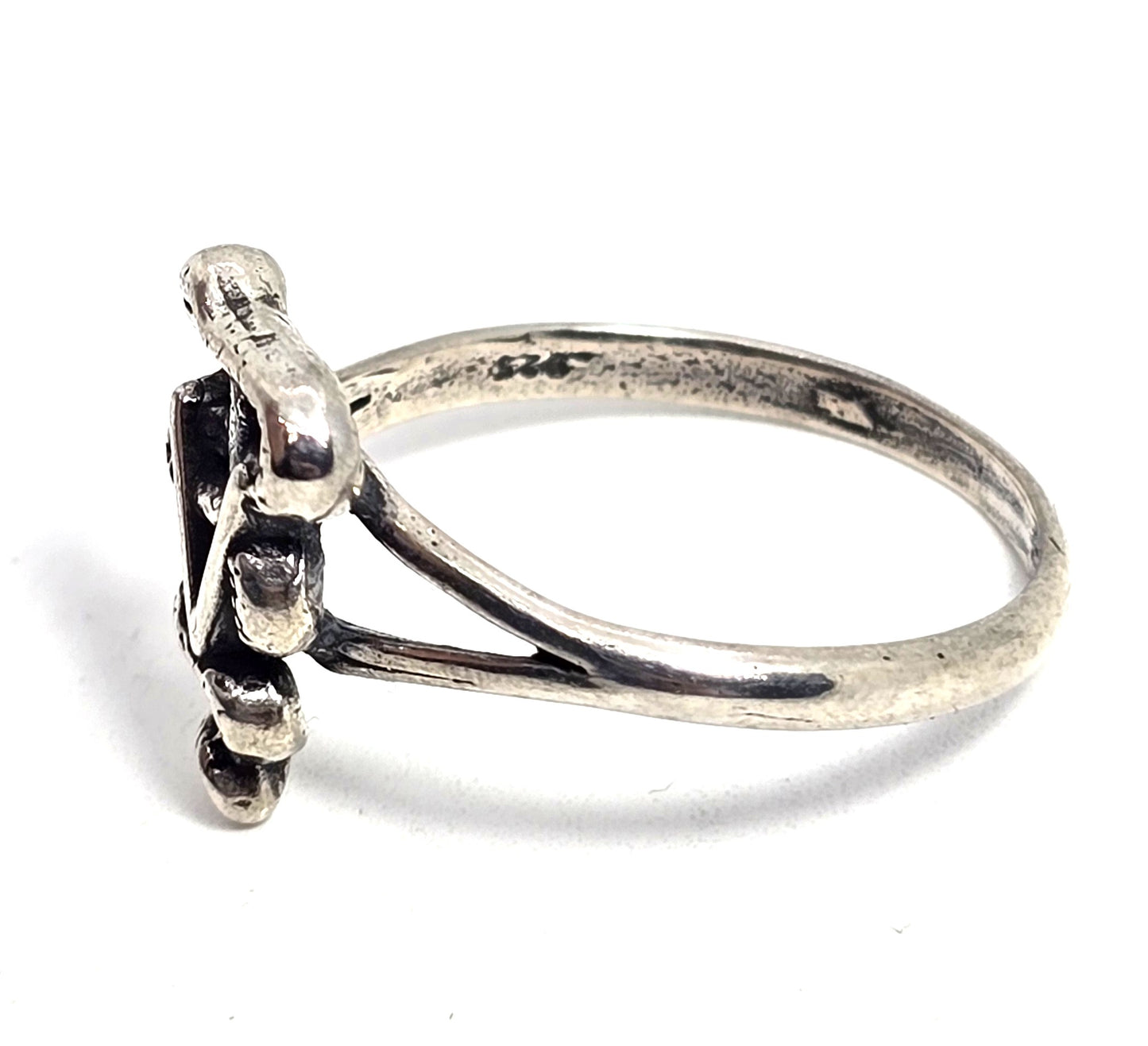 Veterinarian Caduceus Vet Vet Tech sterling silver detailed ring size 9.75
