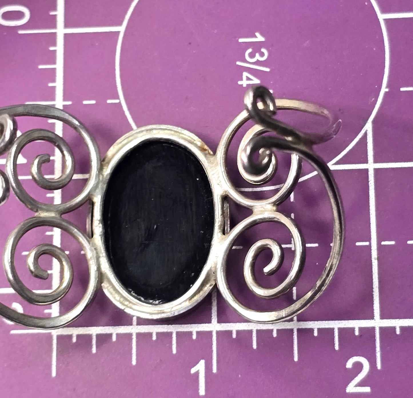 Opal inlay mosaic 2 birds in nature sterling silver vintage cuff bracelet