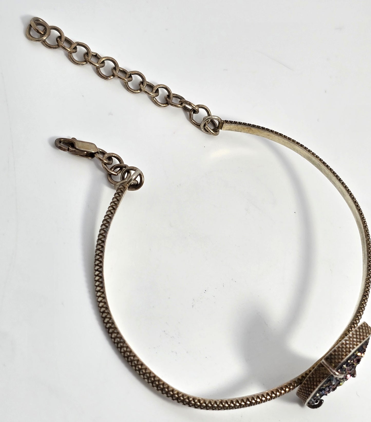 Purple Druzy Moon vermeil gold over sterling silver adjustable Cleets bracelet