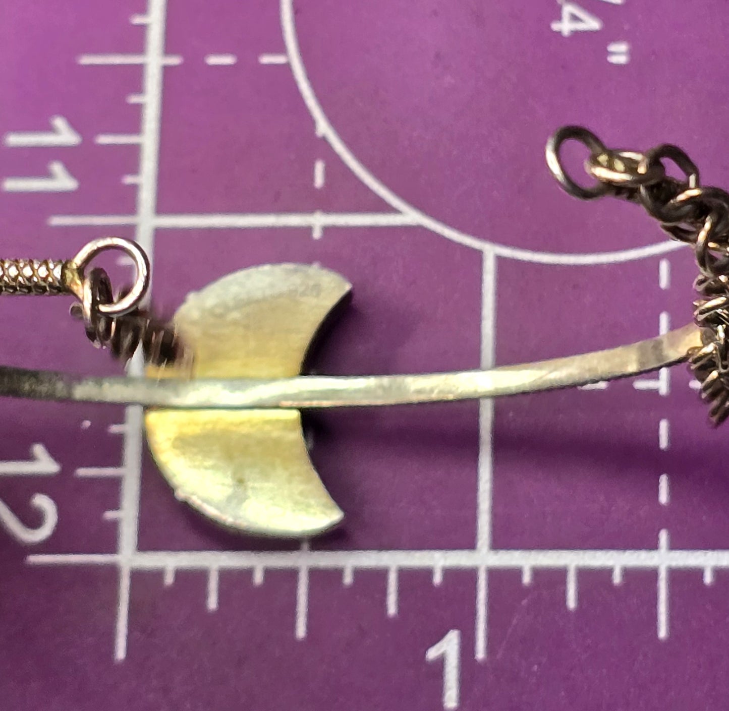 Purple Druzy Moon vermeil gold over sterling silver adjustable Cleets bracelet