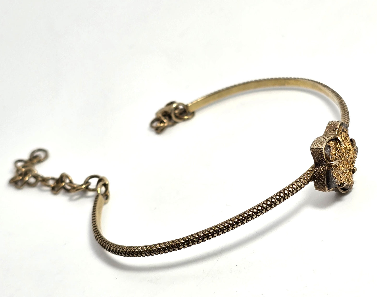 Golden Druzy Star vermeil gold over sterling silver adjustable bracelet